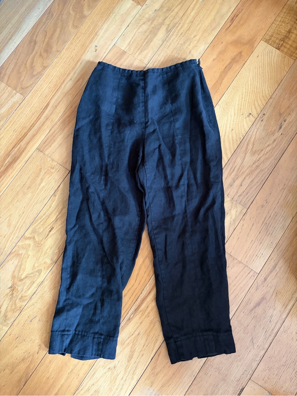 Talbots 100% Linen Black Capri Pants